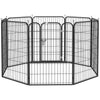 PawHut 8 Panels Heavy Duty Puppy Playpen, for Large, Medium Dogs, Indoor and Outdoor Use - Black