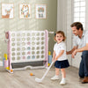Jumbo 4-in-a Row Game Set with Basketball Hoop and 42 Rings-Pink & White