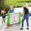 Jumbo 4-in-a Row Game Set with Basketball Hoop and 42 Rings-Green & White