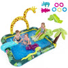 Jungle Inflatable Play Center with Slide and Giraffe Sprinkle for Kids