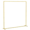 Outsunny Wedding Arch Backdrop Stand, Square Metal Arch Frame with U-shaped Stakes, Gold Wedding Arch, 6.6 FT