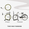 SPORTNOW Vertical and Horizontal Bike Rack Bicycle, Storage Stand with Adjustable Hooks, for 24