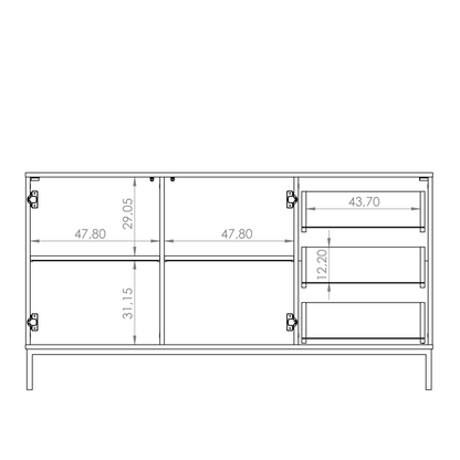 Querty 01 Sideboard Cabinet 150cm