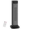 HOMCOM 2000W Ceramic Electric Heater with 3 Heat Settings, Timer - Black
