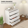 HOMCOM Chest of Four Drawers - White