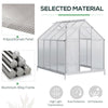 Outsunny 190 x 253 cm Walk-In Polycarbonate Greenhouse - Silver-Tone