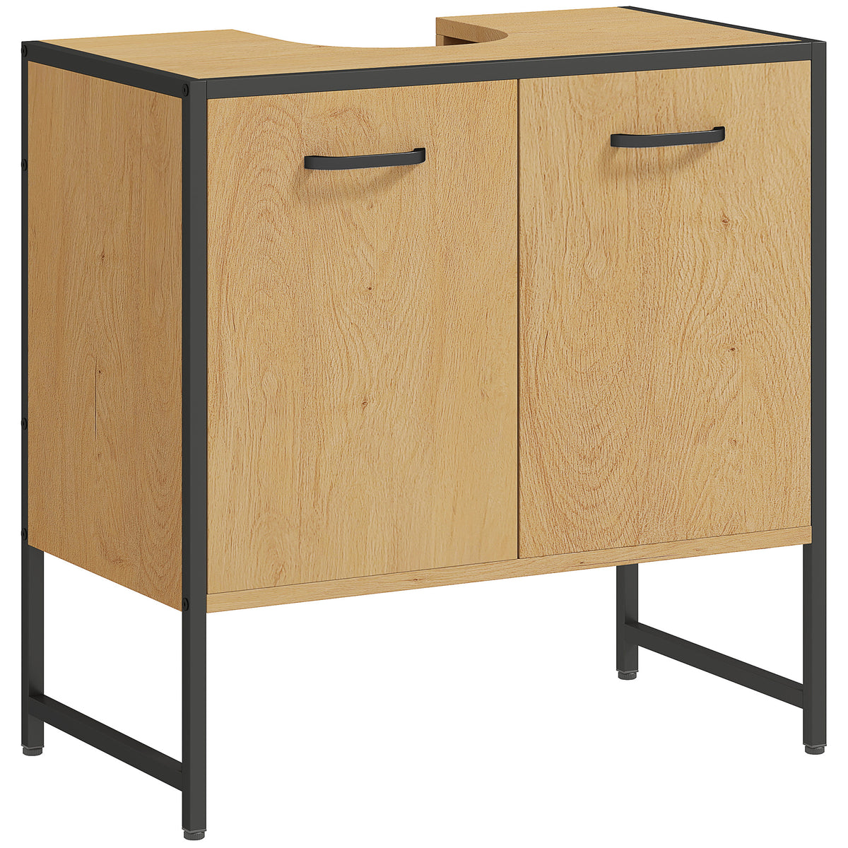 HOMCOM Bathroom Vanity Unit in a Natural Wood Finish