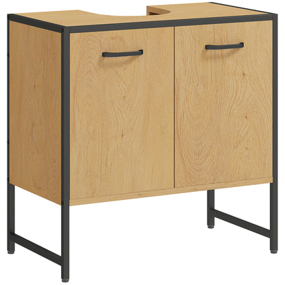 HOMCOM Bathroom Vanity Unit in a Natural Wood Finish