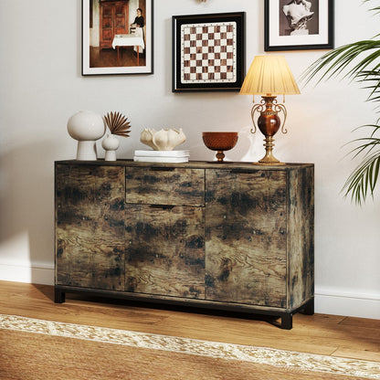 HOMCOM Sideboard in Rustic Brown