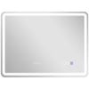 HOMCOM 80 x 60 cm Bluetooth Bathroom Mirror - Silver-Tone