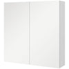 kleankin Bathroom Mirror Cabinet, Wall Mounted Bathroom Storage Cupboard with Adjustable Shelf, 60W x 15D x 60Hcm, High Gloss White