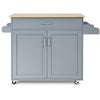Rolling Kitchen Storage Trolley with Adjustable Shelf and Drawer-Grey