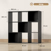 HOMCOM Nine-Cube Storage Shelf - Black