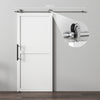 HOMCOM Sliding Door Hardware Kit Smooth Quiet 304 Stainless Steel for 200cm Track Sliver Tone