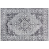 HOMCOM Vintage Area Rug, Non-Slip Washable Rug, Flannel Floor Carpet for Living Room, Bedroom, Dining Room, Home Office, 290 x 200 cm, Grey