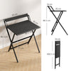 HOMCOM 70 cm Folding Computer Desk with Monitor Shelf - Black