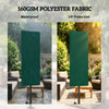 Outsunny Garden Parasol Cover, Outdoor Patio Umbrella Protector Weatherproof Garden Patio for 2-4m Parasol, Dark Green