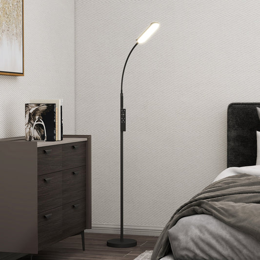 HOMCOM LED Floor Lamp in Black