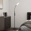 HOMCOM LED Floor Lamp, Standing Lamp with Remote & Touch Control, Stepless Dimmable Colours Temperature & Brightness, 360Â° Adjustable Gooseneck, 1 Hour Timer, Memory Function for Living Room, Black