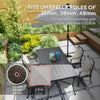 Outsunny 21kg Resin Garden Parasol Base with Wheels, Round Umbrella Stand, Heavy Duty Sun Umbrella Base for 32, 38, 48 mm Umbrella Poles for Deck Poolside, Bronze Tone