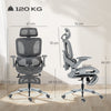HOMCOM Ergonomic Office Chair, High Back Mesh Desk Chair, Grey