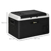 Outsunny 30L Portable Car Refrigerator - Grey and Black