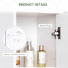 HOMCOM Bathroom Floor Storage Cabinet Slim Tallboy w/ Door Cupboard & Shelves For Living Room, Bedroom, Hallway White