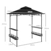 Outsunny 150 x 240cm BBQ Grill Gazebo, with Shelves - Grey