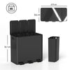 HOMCOM 3 x 20L Pedal Bin, Steel Triple Kitchen Bin with Soft Close Lid, Removable Inner Buckets, Fingerprint-Proof, Black