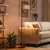 HOMCOM Boho Dimmable Floor Lamp - Black
