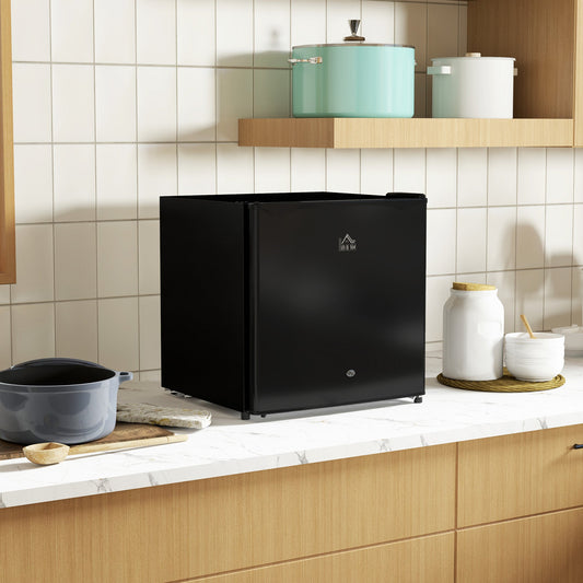 ثلاجة كونترتوب من HOMCOM بسعة 46 لتر مع قفل - أسود