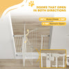 PawHut Pressure Fit Dog Stair Gate No Drilling Safety Gate Auto Close for Doorways, Hallways, 74-100cm Adjustable, 94cm Tall, White