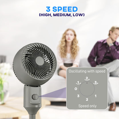 HOMCOM Air Circulator Fan in Grey