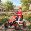 AIYAPLAY Kids Pedal Go Kart with Adjustable Seat, EVA Tyres, Manual Clutch, Brake, Go Kart for Kids 3-8 Years, Red