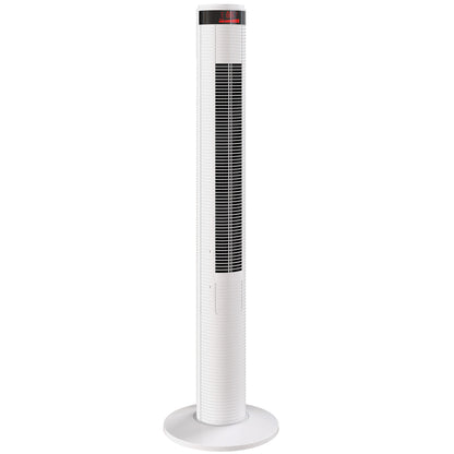 HOMCOM Oscillating Tower Fan Remote Control 3 Speed Modes Cooling Machine in White
