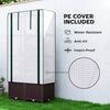 Outsunny Raised Garden Bed with Trellis, Plastic Planter Box with PE Cover, Drainage Holes, Drain Plugs and Water Reservoirs for Climbing Plants, Vegetables, Flowers, 80 x 40 x 140 cm