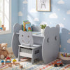Kids' Art Table and Chair 3-in-1 Toddler Activity Table with Storage-Grey