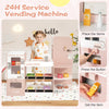 Kids Grocery Store Playset Wooden Pretend Play Supermarket-Pink