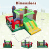 Kids Inflatable Bounce House with Dual Slides and Ball Pit Farm-hemed with 680W Blower
