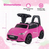 Kids Ride On Sliding Toy Mazda Licensed with Under-Seat Storage for Toddlers-Pink