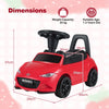 Kids Ride On Sliding Toy Mazda Licensed with Under-Seat Storage for Toddlers-Red