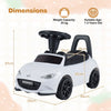 Kids Ride On Sliding Toy Mazda Licensed with Under-Seat Storage for Toddlers-White
