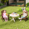 Kids Adirondack Chair All-Weather HDPE Toddler Lawn Chair-Brown