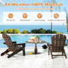 Kids Adirondack Chair All-Weather HDPE Toddler Lawn Chair-Brown