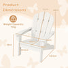 Kids Adirondack Chair All-Weather HDPE Toddler Lawn Chair-White