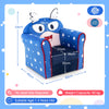 Kids Armchair with Soft Cushion and Cute Pattern-Blue