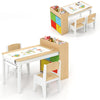 Kids Art Table and Chairs Set with Paper Roll and Storage Shelves-Colourful