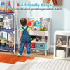 Kids Bookshelf Wooden Book Display Rack with 3-Tier Bookshelves-White