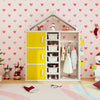 Kids Costume Storage Closet with Storage Bin-Yellow