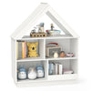 Kids Dollhouse Bookshelf with Anti-toppling Devices and 3-Tier Open Display Shelf for Toddlers-White